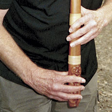 Playing the flute